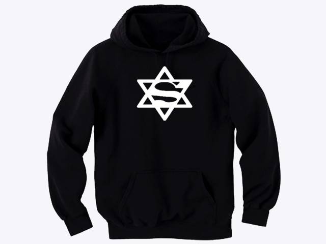 Super Jew funny Jewish parody Superman hoodie
